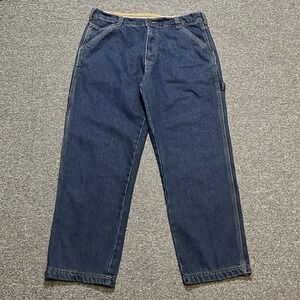 Smith's Workwear Blue Carpenter Jeans 36x30 Relaxed Fit Denim Pants‎ Baggy